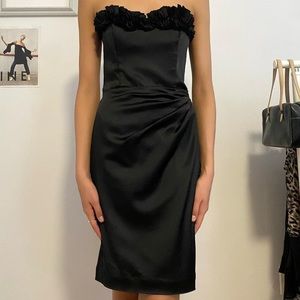 Black Satin WHBM sweetheart dress